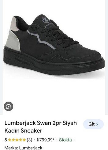 38 Beden Lumberjack SWAN 2PR Siyah Kadın Sneaker 