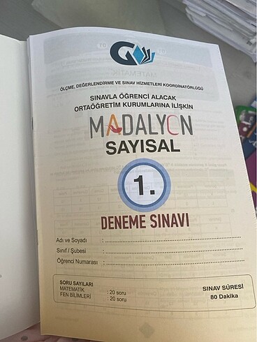  Madalyon 1.dönem lgs sözel sayısal deneme mat