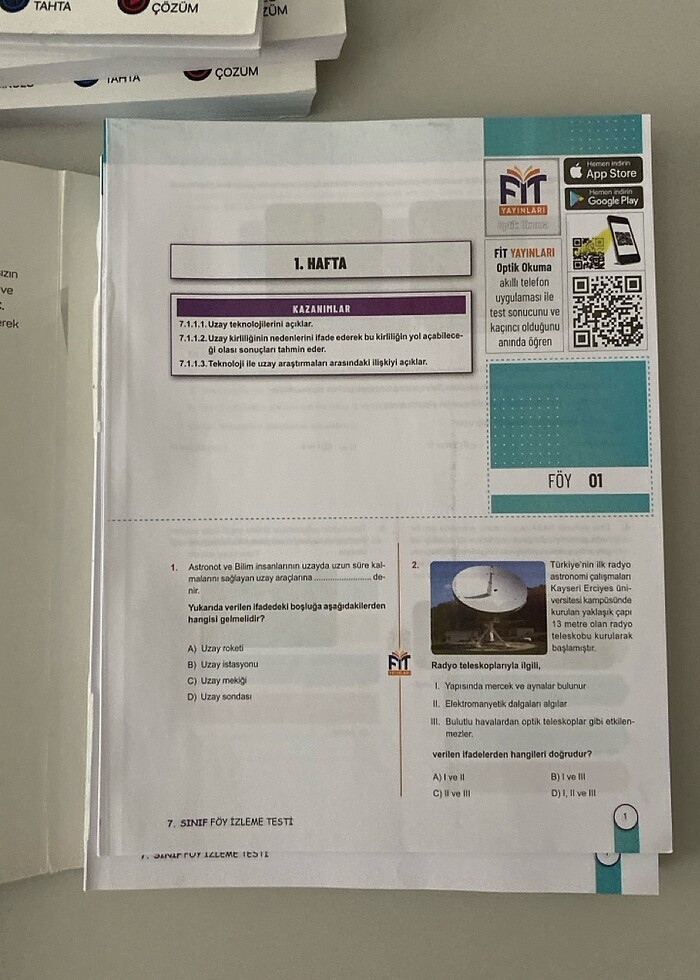 7.sınıf fen bilimleri 44 föy fıt yayınları - Görsel 2