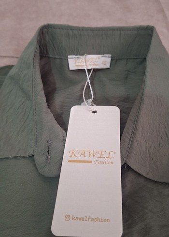 Düğmeli Salaş Kesim Uzun Haki takım - Görsel 3