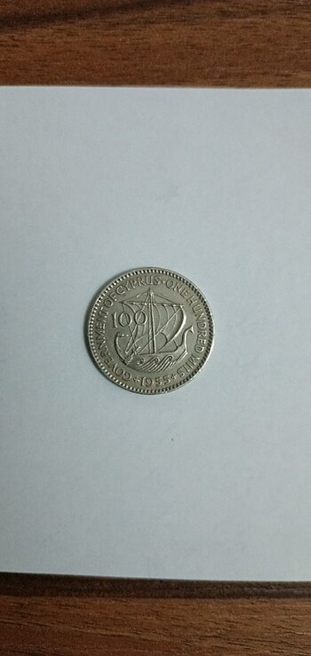 1955 Kıbrıs 100 Mils Çil 
