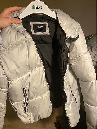 Bershka mont gri şişme