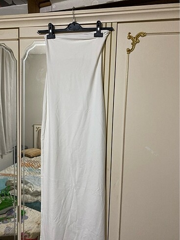 Straplez bershka elbise