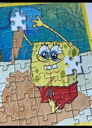 Sünger Bob 4 lü çantalı puzzle