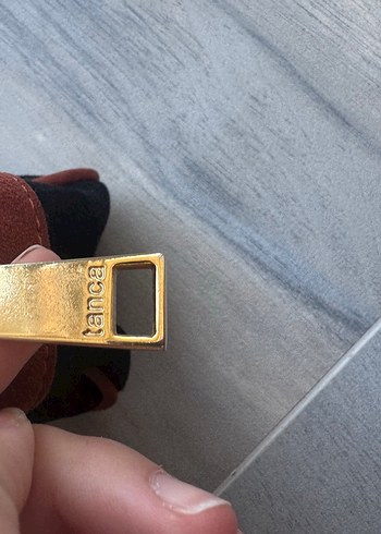 Kahverengi Süet Tokalı Kadın Çanta - Görsel 5