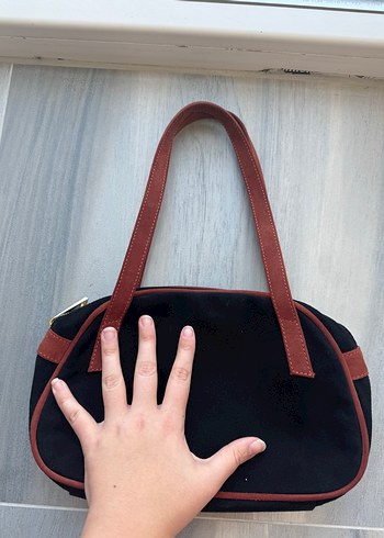 Kahverengi Süet Tokalı Kadın Çanta - Görsel 2