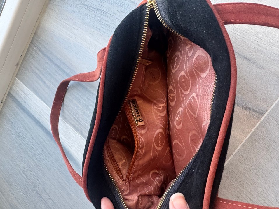 Kahverengi Süet Tokalı Kadın Çanta - Görsel 3