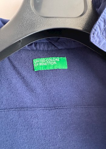 Kız Çocuk Mavi Düğmeli Trençkot - Görsel 2