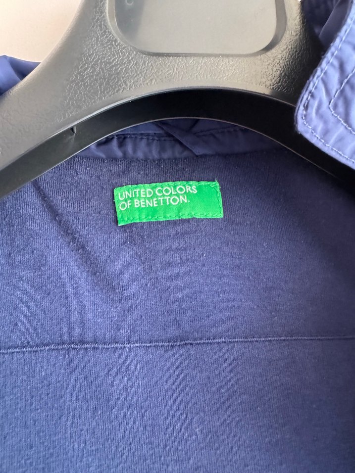 Kız Çocuk Mavi Düğmeli Trençkot - Görsel 2