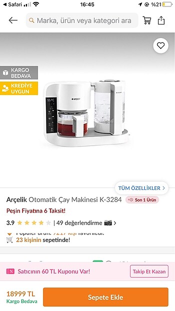 Çay makinesi
