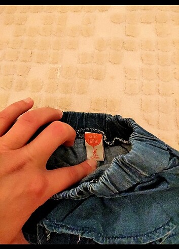 3-6 Ay Beden Kız Bebek Jean Etek