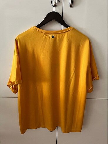 s Beden turuncu Renk Koton Spor Tshirt