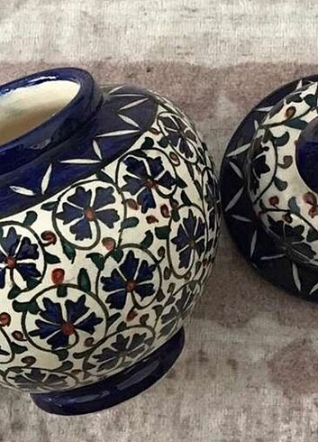  Beden El yapımı 18 cm çini küp kavanoz vazo 