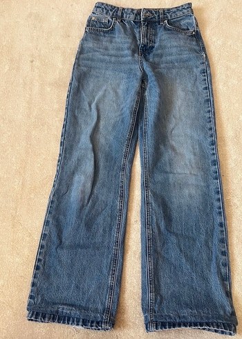 Trendyol & Milla Mavi Yikamali Genis Paca Denim Jean