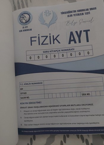  Beden Renk AYT Fizik Branş Denemeleri 25x14 Güncel
