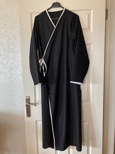 Pamuklu Krep Kumaş Namaz Elbisesi Kimono