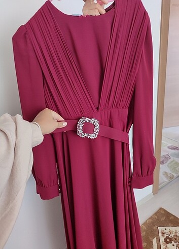 42 Beden bordo Renk Abiye elbise