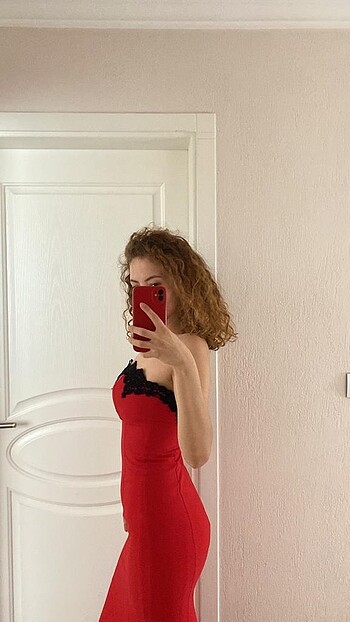 38 Beden kırmızı Renk abiye elbise