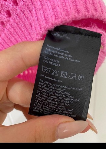 H&M pembe kısa kollu kazak - Görsel 3