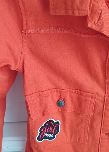 10 Yaş Beden turuncu Renk Pink&Orange Marka Denim Ceket
