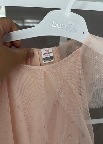 LC Waikiki Pembe Drapeli Kolsuz Kız Elbisesi