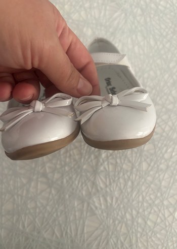 Kız Çocuk Beyaz Fiyonklu Babet Ayakkabı - Görsel 2