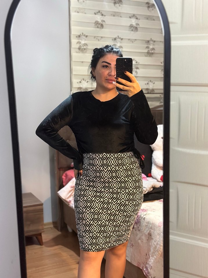 Siyah Zebra Desenl Kalem etek - Görsel 3