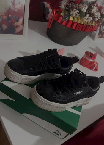 Siyah Kadın Platform Spor Ayakkabı - Görsel 4