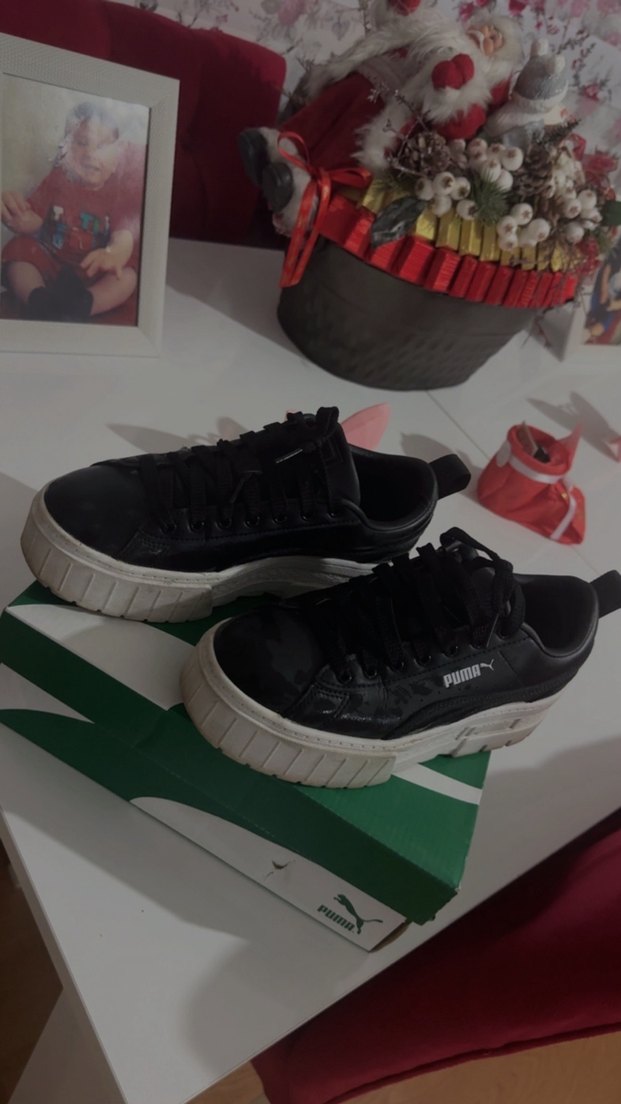 Siyah Kadın Platform Spor Ayakkabı - Görsel 4