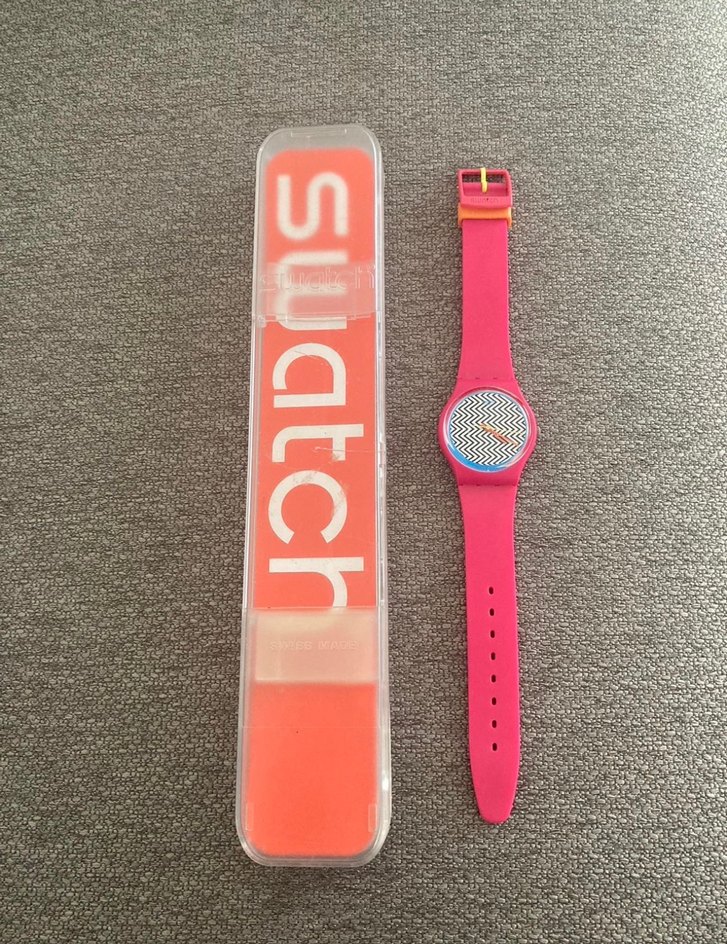 Pembe Swatch marka orijinal saat - Görsel 2