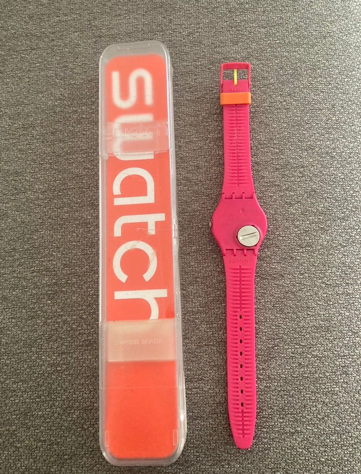 Pembe Swatch marka orijinal saat - Görsel 3