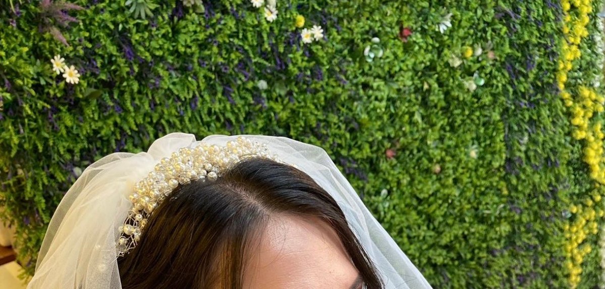 İnci Boncuklu Beyaz Bohem Saç Aksesuarı - Görsel 2