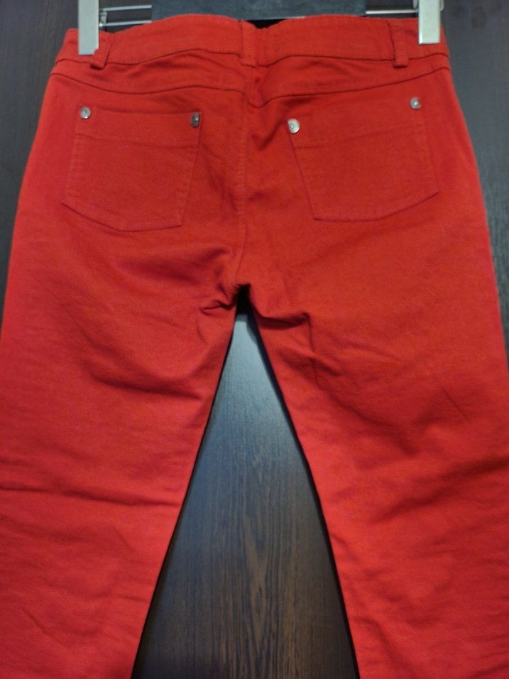 Kırmızı Yırtık Detaylı Kadın Jean - Görsel 5