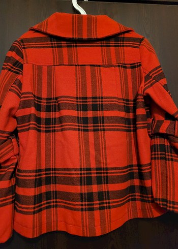 Düğmeli Kırmızı Mini Kadın Ceket - Görsel 6