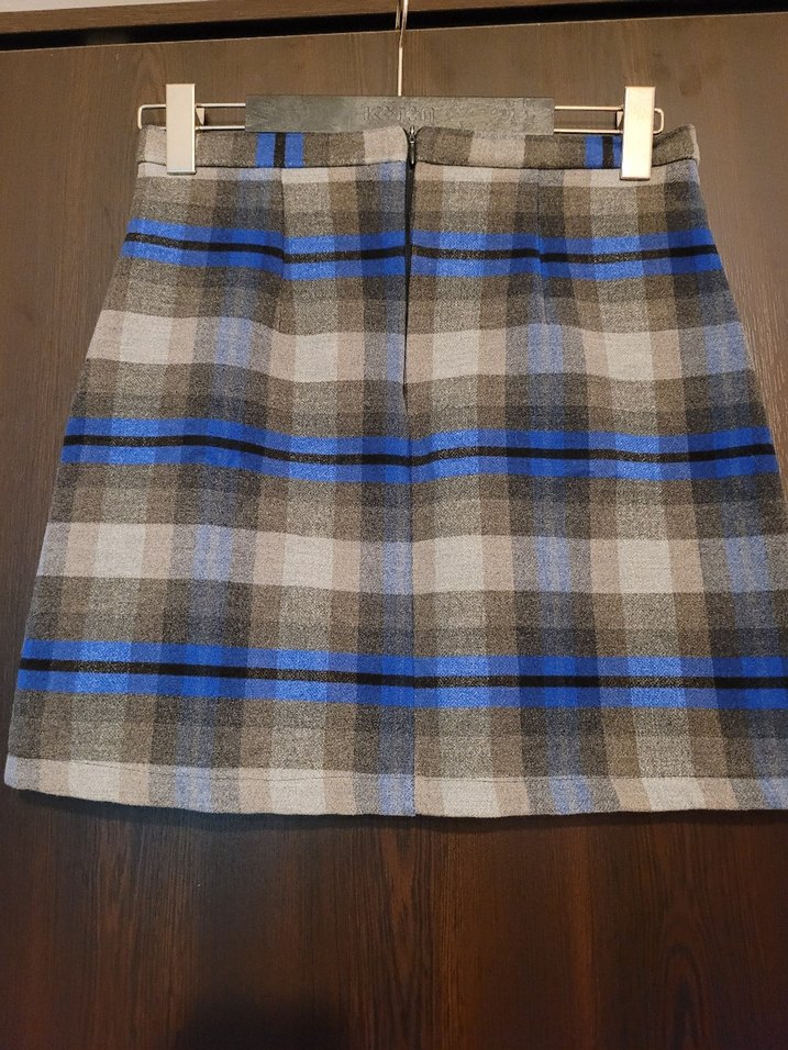 Ekose Midi Etek - Görsel 2