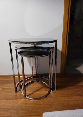 Üçlü zigon sehpa - Görsel 2