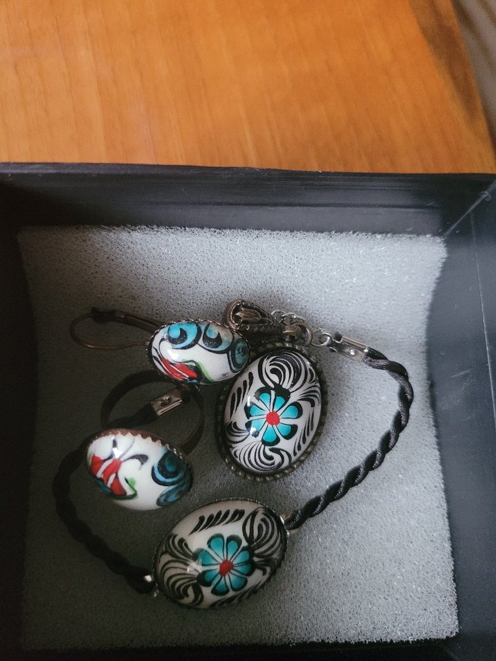 Turkuaz Etnik Boncuklu Bohem Kadın Takı Seti - Görsel 2