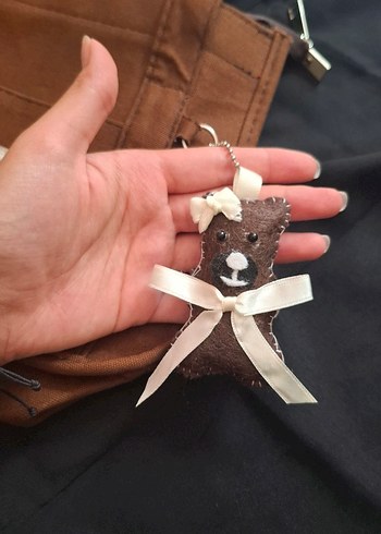 Diğer Kahverengi Fiyonk Detaylı Bohem Anahtarlık
