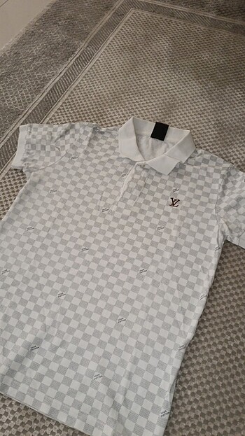 Louis Vuitton erkek polo yaka ihraç fazlası tişört 