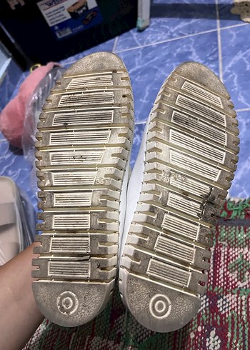 Düğmeli Beyaz Dolgu Topuk Kadın Espadril - Görsel 3