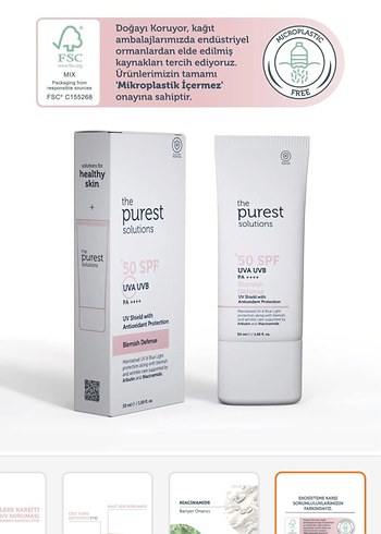 The Purest Solutions SPF 50 Güneş Kremi