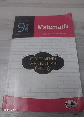 9. Sınıf matematik konu anlatimli kitap