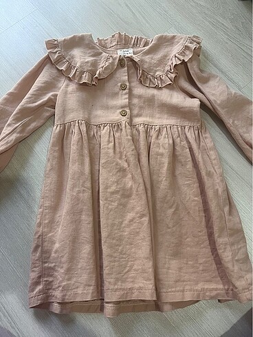 Pudra pembe elbise