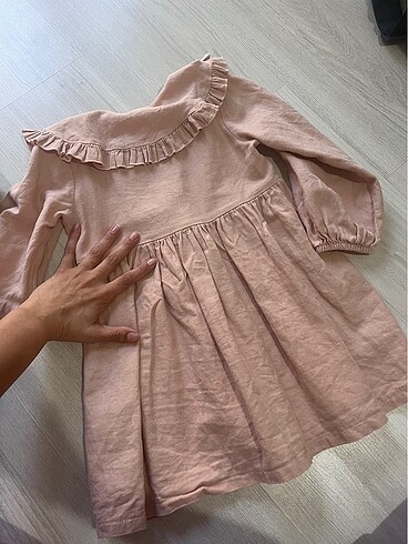 24-36 Ay Beden Pudra pembe elbise