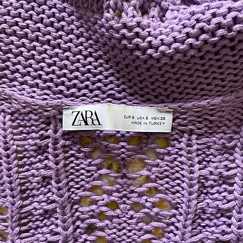 Zara zara mor örgü hırka