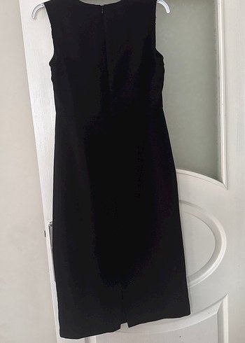 Siyah Straplez Midi Gotik Mezuniyet Elbisesi - Görsel 5