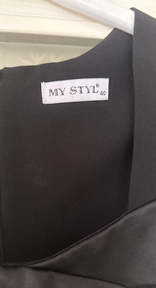 Siyah Straplez Midi Gotik Mezuniyet Elbisesi - Görsel 3