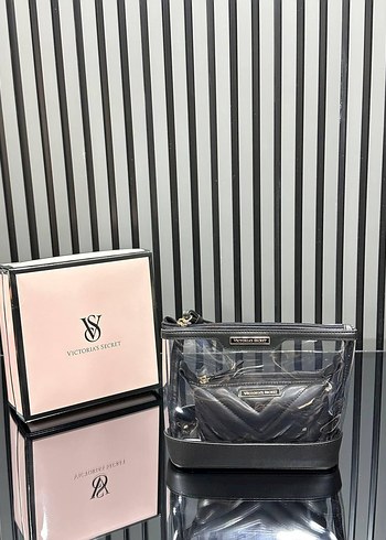 Victoria's Secret Siyah Modern Makyaj Çantası