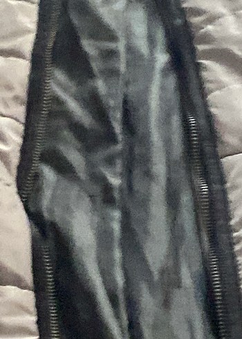 LC Waikiki Gri Kadın Kışlık Kürk Detaylı Mont - Görsel 3