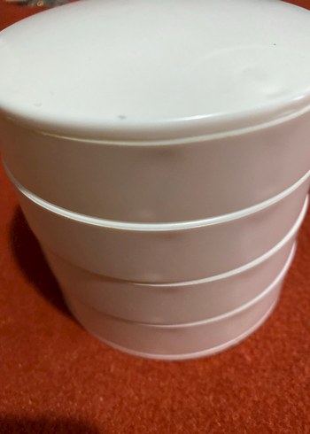 Beyaz Yuvarlak Plastik düzenleyici Kabı - Görsel 3